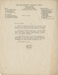 Letter from Marion Wilkinson to Mamie Fields, April 21, 1949