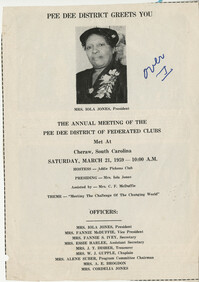 Annual Meeting of the Pee Dee District of Federated Clubs