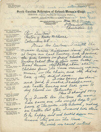 Letter from Mamie Fields to Reverend DuBose