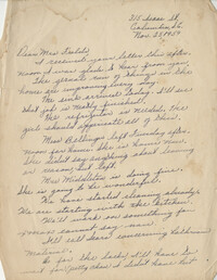 Letter to Mamie Fields, November 25, 1959