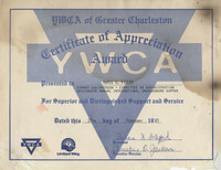 Certificate of Appreciation for Mamie Fields, February 27, 1983