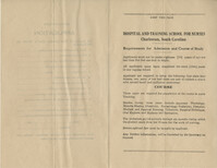 Application for admission into the Hospital and Training School for Nurses