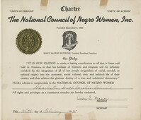 Charter for Charleston, South Carolina National Council of Negro Women, Inc.