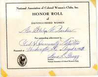 Honor Roll of Distinguished Women
