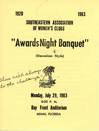 Southeastern Association of Women's Clubs Awards Night Banquet