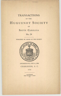 Transactions of the Huguenot Society, No. 24