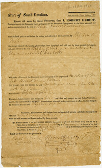 Slave Bill of Sale, 1828