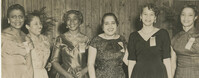Photograph of six Black women at a gathering