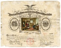 American Flag House and Betsy Ross Memorial Association Certificate, 1899