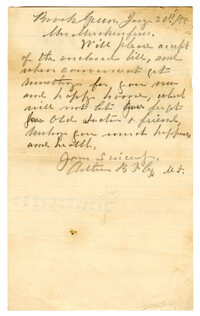 Letter from Dr. Arthur B. Flagg, 1888