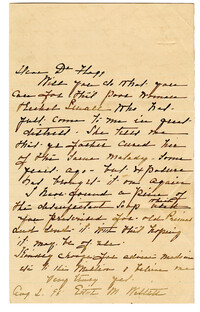 Letter to Dr. Joshua W. Flagg from Edith M. Willett, 1895