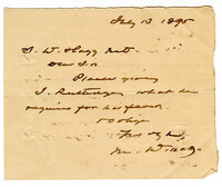 Letter to Dr. Joshua W. Flagg from M. Willett, 1895