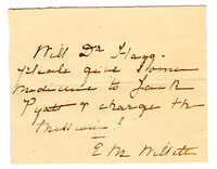 Letter to Dr. Flagg from Edith M. Willett
