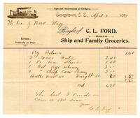 A Receipt from C.L. Ford to Dr. Joshua Ward Flagg, April 7, 1899
