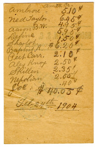 Payment Note, February 24th, 1904