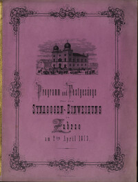 Programm und Festgesänge für die Synagogen-Einweihung in Zabrze am 2ten April 1873