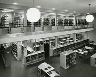 Interior view showing both levels from second floor,Main Library