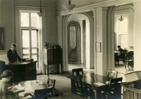 Circulation desk and front room, Main Library