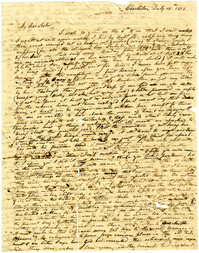 Letter from Mary Lamboll Beach to Elizabeth L. Gilchrist, July 15th, 1822