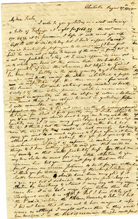 Letter from Mary Lamboll Beach to Elizabeth L. Gilchrist, August 27th, 1823