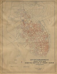 City of Charleston, SC, Zoning Data Map: Existing Depths of Front Yards
