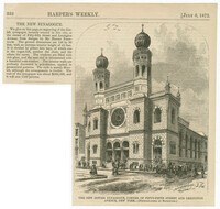 The new Jewish Synagogue, corner of Fifty-Fifth Street and Lexington Avenue, New York