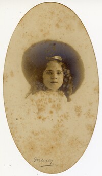 Elliptical Childhood Portrait of Mary Pearlstine