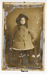 Childhood Portrait of Mary Pearlstine in a Peacoat