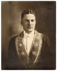 Photo of Edwin Pearlstine Sr. Wearing a Sash