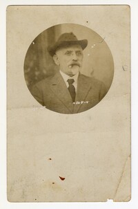 Circular Photo of A.A. Strauss with Cigar