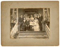 Family Photo of the Pearlstine-Strauss Family on their Front Porch