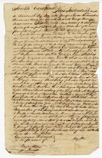 Deed of Gift in Trust for Enslaved Persons from Mary Allston to Benjamin Allston Jr. and Charlotte Atchinson, 1795