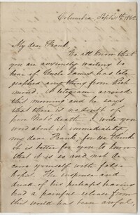 178. Mary Heyward to Frank Heyward -- September 11, 1862
