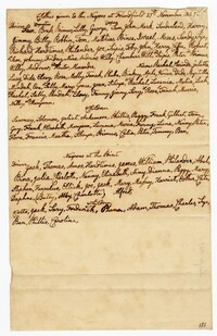 Tax Account of Clothes Given to 151 Enslaved Persons at Point and Friendfield Plantation, 1827