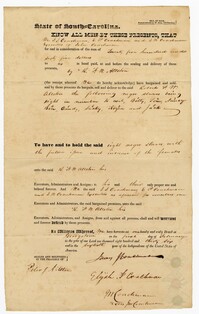 Bill of Sale for Eight Enslaved Persons from the Estate of John Coachman to Robert F.W. Allston, 1836