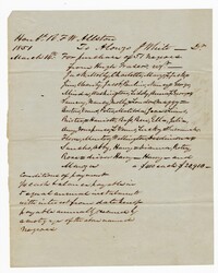 Statement from Alonzo J. White for the Purchase of Enslaved Persons, 1851