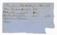 Payment Due for Enslaved Persons for Joseph B. Allston, 1860 and 1861