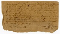 Note from A.J. Woods on an Agreement from James Yates to Work on Robert F.W. Allston's Farm, 1862