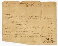 Medical Bill from Dr. Robert Brownfield to the Estate of Benjamin Allston, 1802