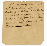Purchase of Enslaved Persons at Auction by Benjamin Allston, 1804