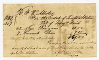 Bill for the Estate of Joseph W. Allston, 1842