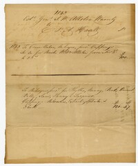 Waverly Plantation Medical Bill from Dr. Andrew Hasell, 1843