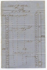 Medical Bill from Dr. Andrew Hasell for Wavery Plantation, 1856