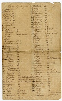 List of Enslaved Persons and their Ages at Wavery Plantation