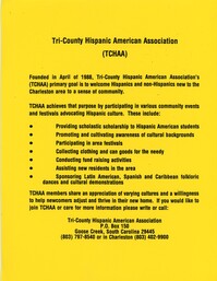 Descripción de la organización Tri-County Hispanic American Association / Description of the Tri-County Hispanic American Association
