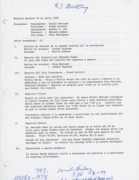 Acta de la reunión de la junta directiva de la organización Tri-County Hispanic American Association del día 18 de julio de 1994 / Tri-County Hispanic Association Board Meeting Minutes, 18 July 1994