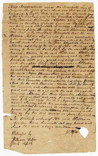 Deed of Gift of the Enslaved Woman Fanny from William Allston to Elizabeth Frances Allston, 1786