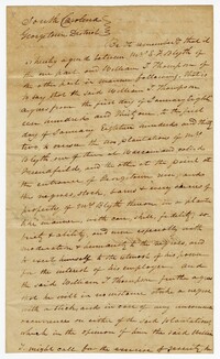 Agreement Between Elizabeth Frances Blyth and Overseer William Thompson, 1831