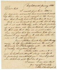 Letter from John Cheeseborough to Elizabeth Frances Blyth, January 23rd, 1836