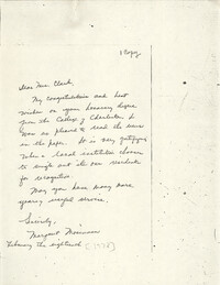 Letter from Margaret Mosimann to Septima P. Clark, February 18, 1978